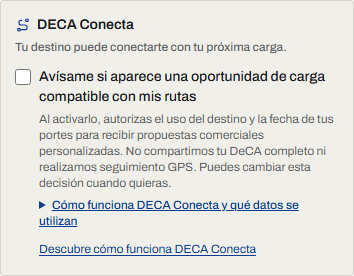 Activar DECA Conecta al crear una cuenta en DeCA Profesional